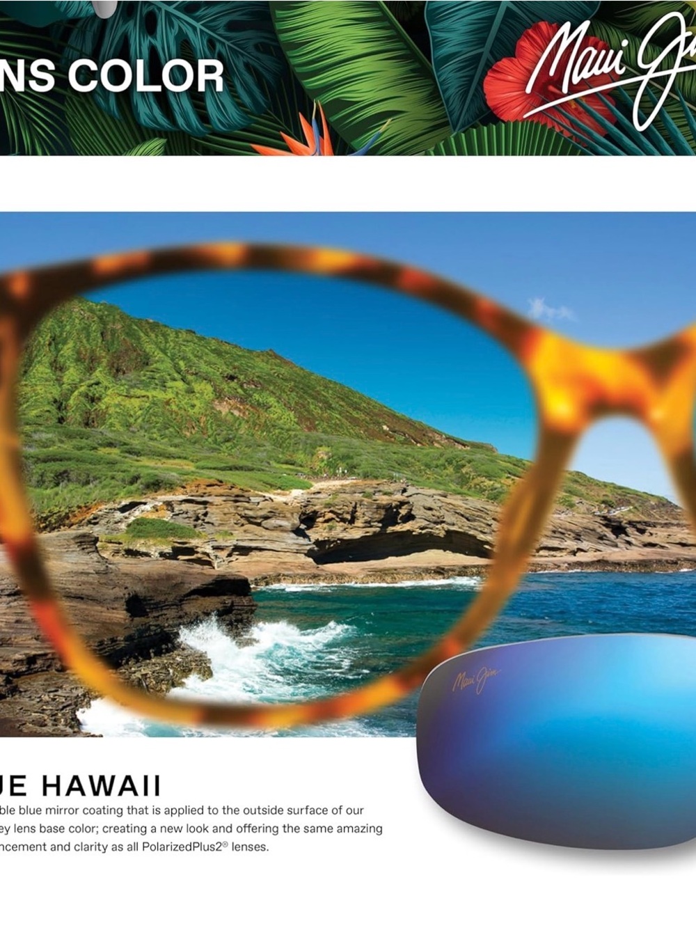 Maui Jim KAIWI CHANNEL Polarized Wrap Sunglasses Blue Black w/Blue Hawaii Lenses - Picture 4 of 15
